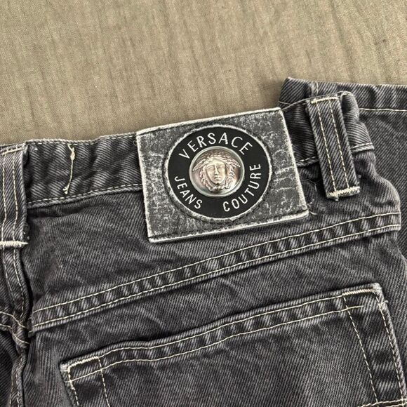 Versace Women's Grey and Black Jeans - Picture 2 of 8